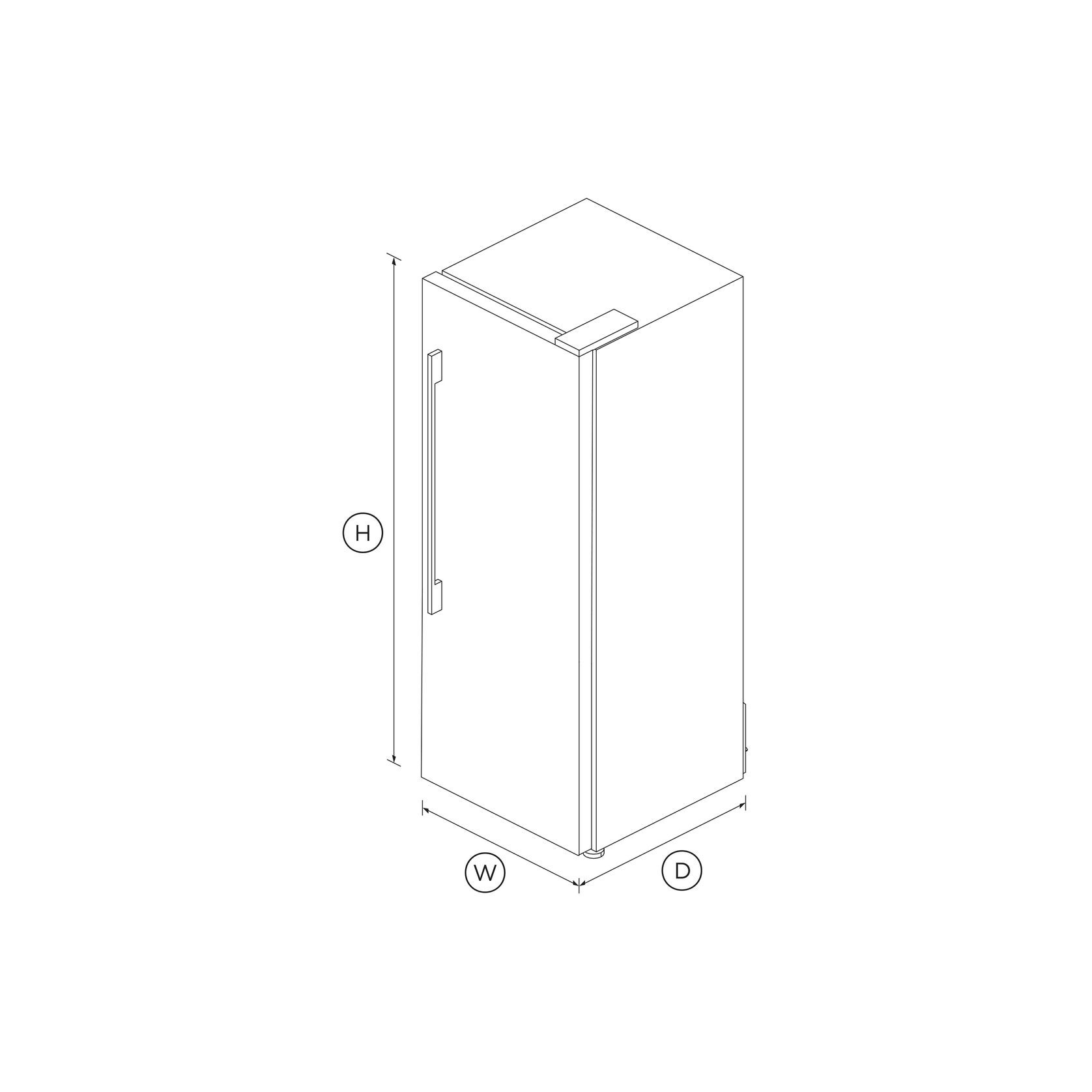 Freestanding Freezer, 63.5cm, 363L, Right Hinge, Stainless Steel gallery detail image
