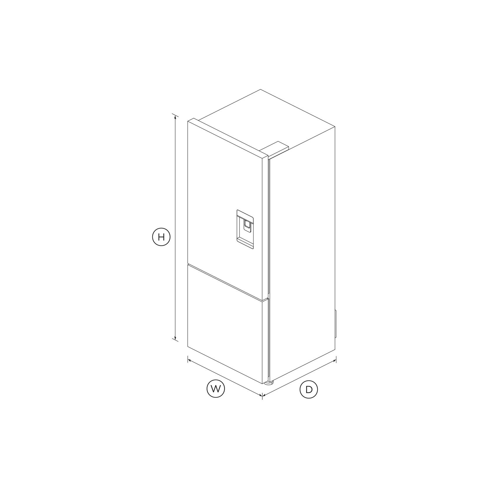 Freestanding Refrigerator Freezer, 68cm, 413L, Stainless Steel gallery detail image