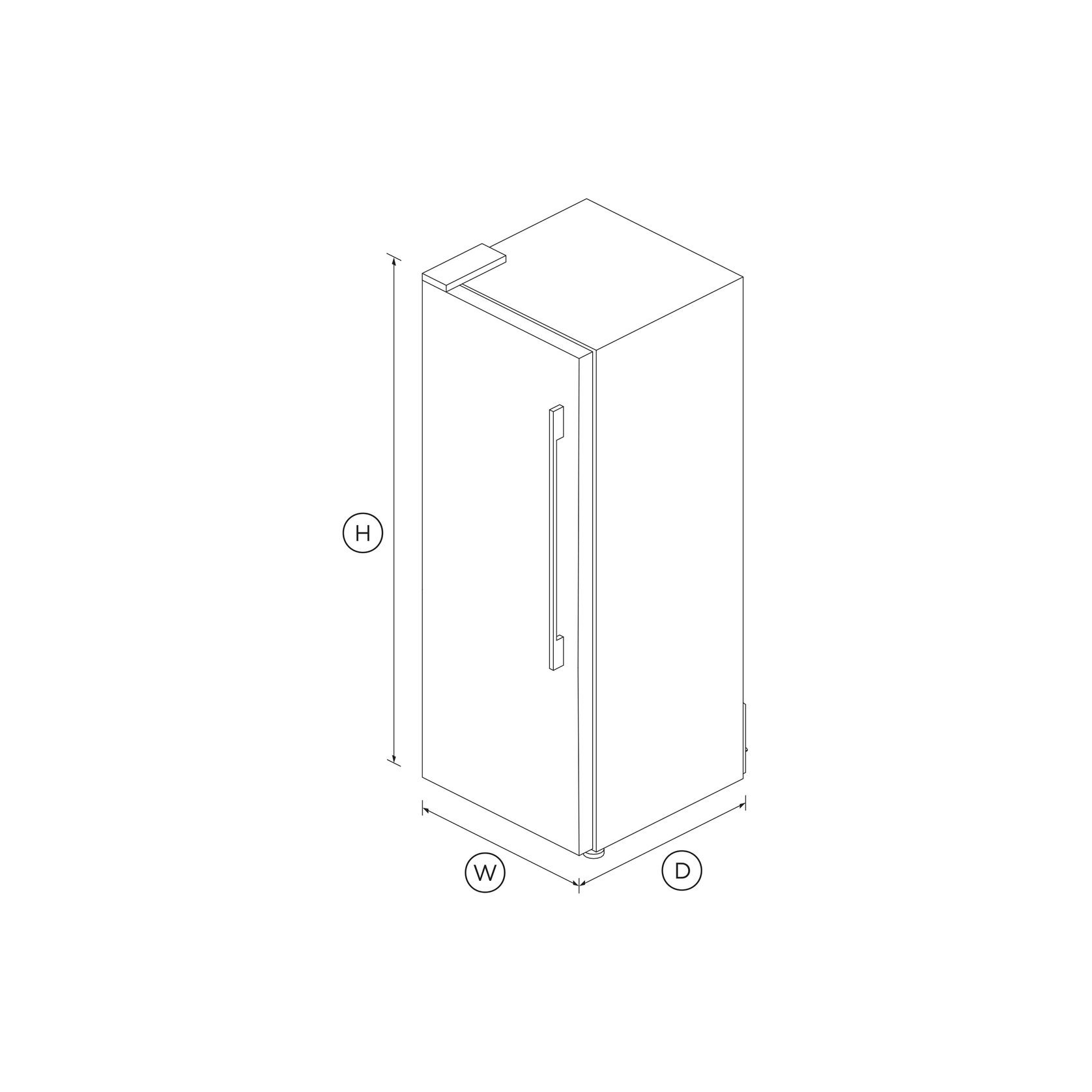 Freestanding Refrigerator, 63.5cm, 420L gallery detail image