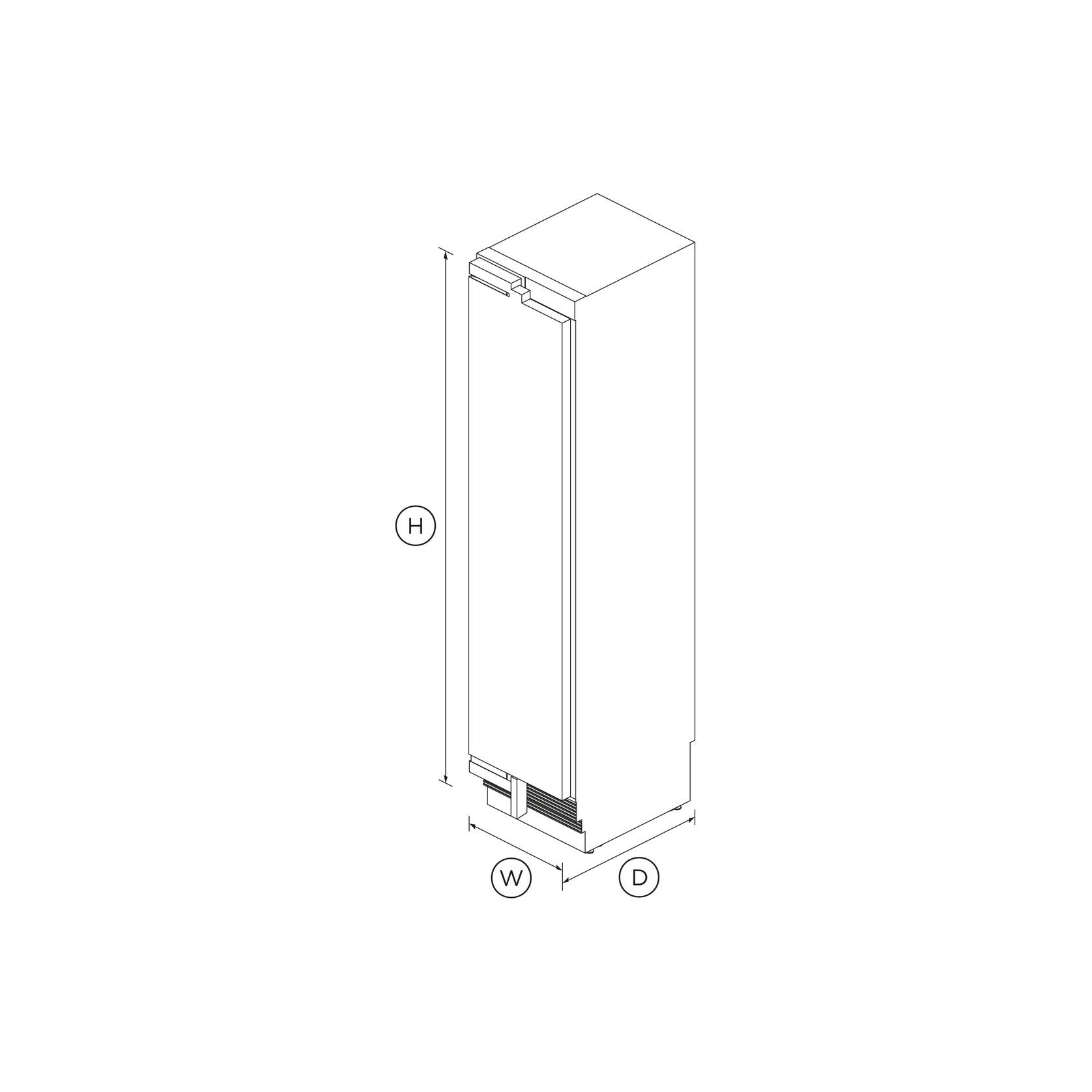 Integrated Column Freezer, 45.7cm, Ice, Left Hinge gallery detail image