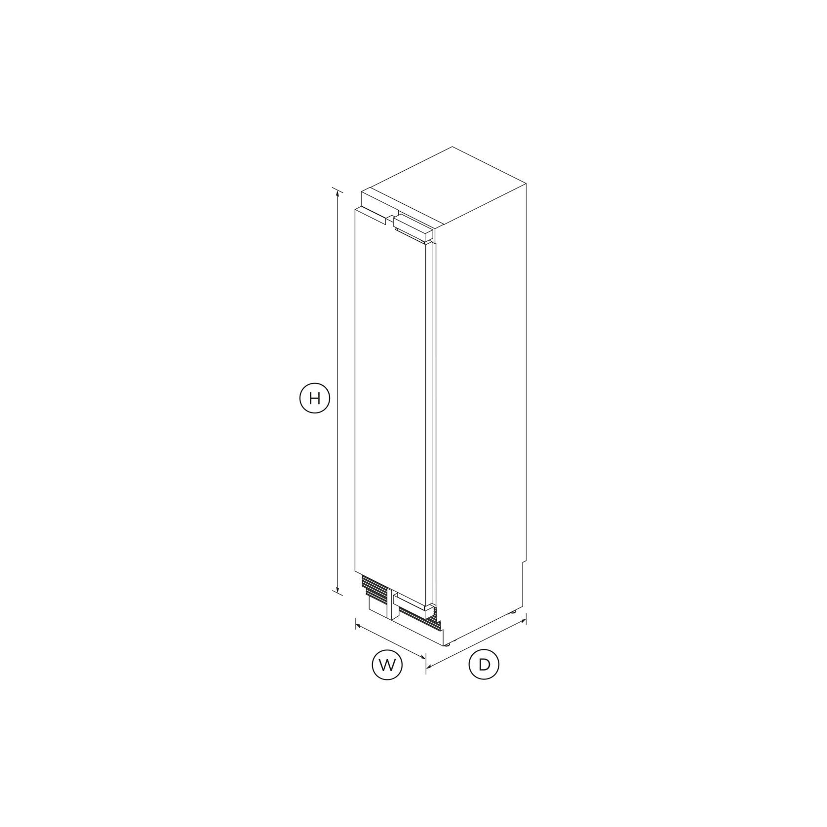 Integrated Column Freezer, 45.7cm, Ice gallery detail image