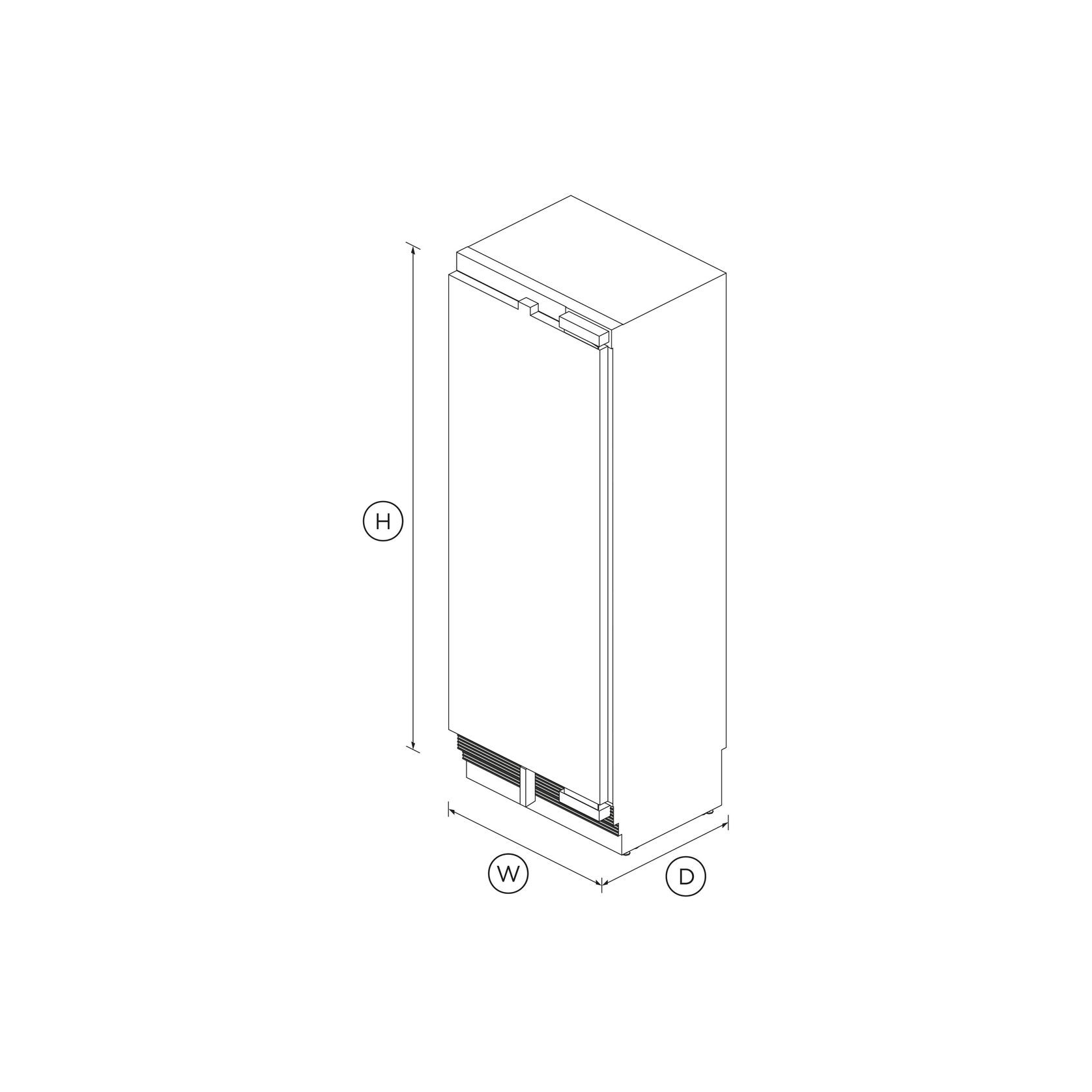 Integrated Column Freezer, 76cm, Ice gallery detail image