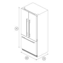 Integrated French Door Refrigerator Freezer, 80cm gallery detail image