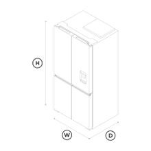Freestanding Quad Door Refrigerator Freezer, 90.5cm, 690L, Ice & Water gallery detail image