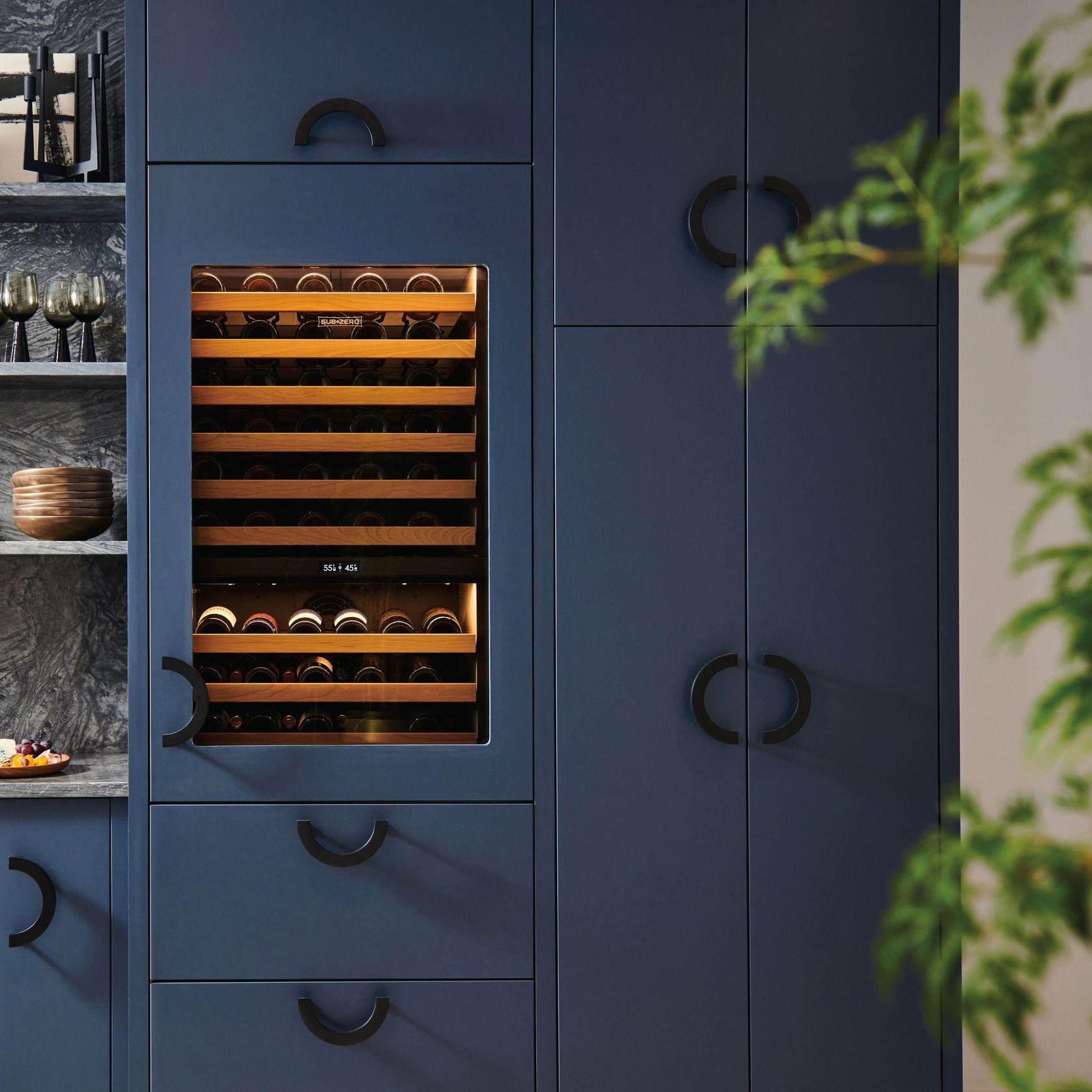 Sub-Zero Wine Storage with Refrigerator Drawers gallery detail image