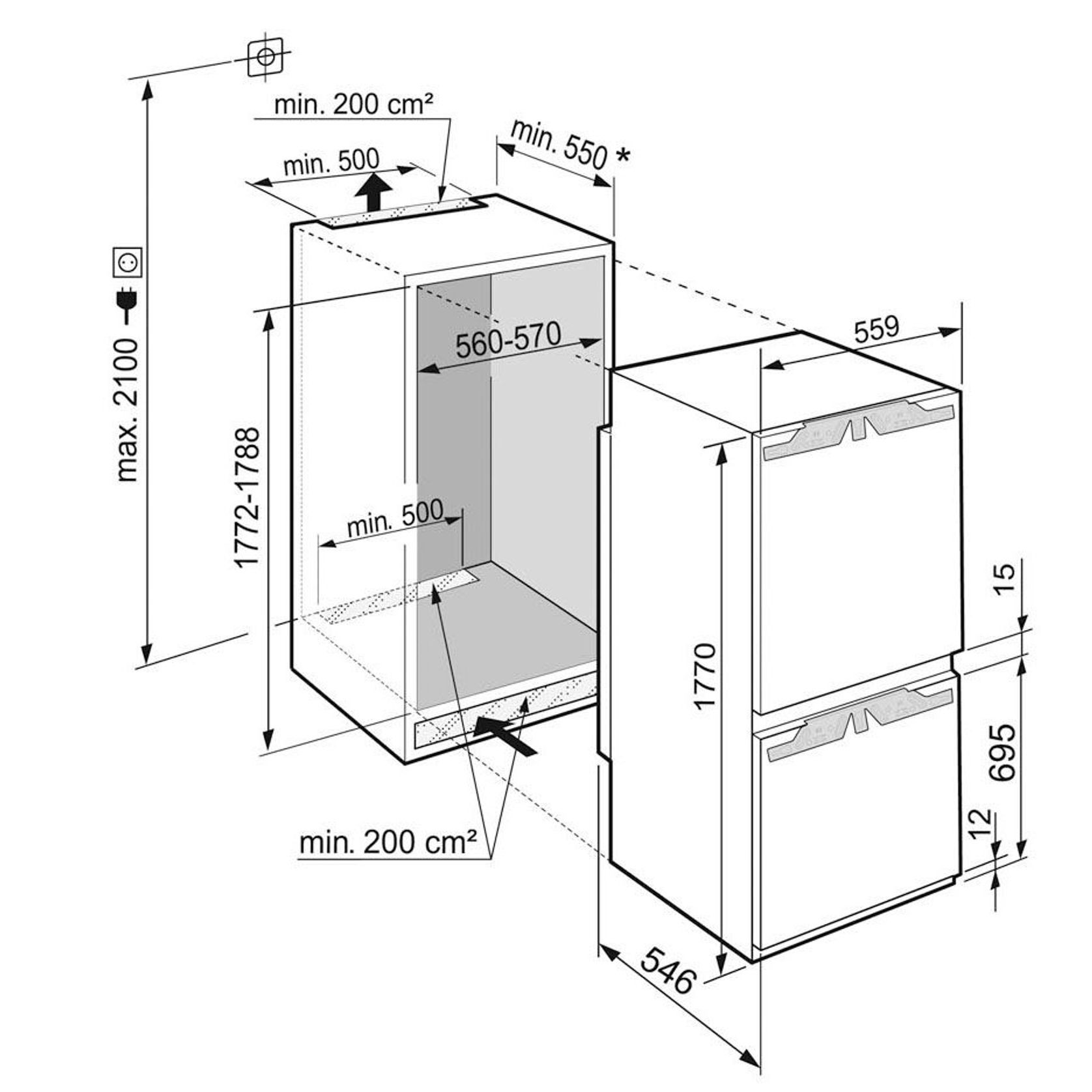 ICNh 5123 Plus EasyFresh | Fully Integrated Bottom Mount gallery detail image