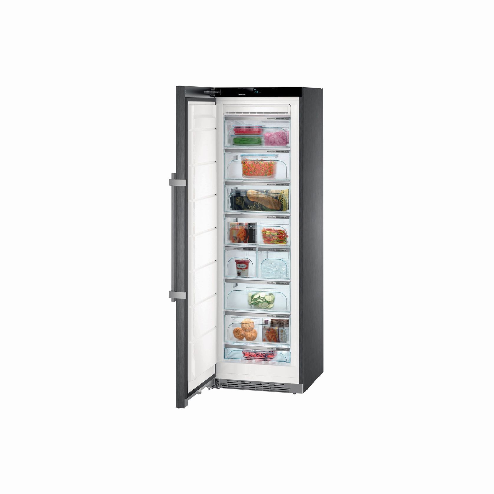 SGNPbs 4365 Premium NoFrost | BlackSteel Freestanding Freezer gallery detail image
