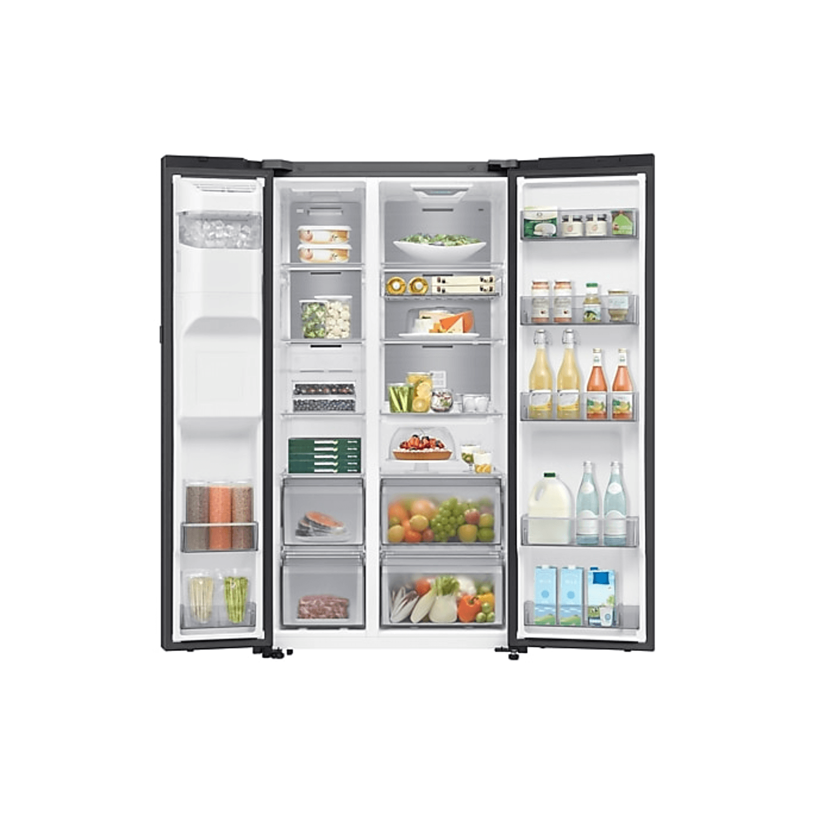 615L Bespoke Refrigerator SBS - AI Home Black DOI gallery detail image