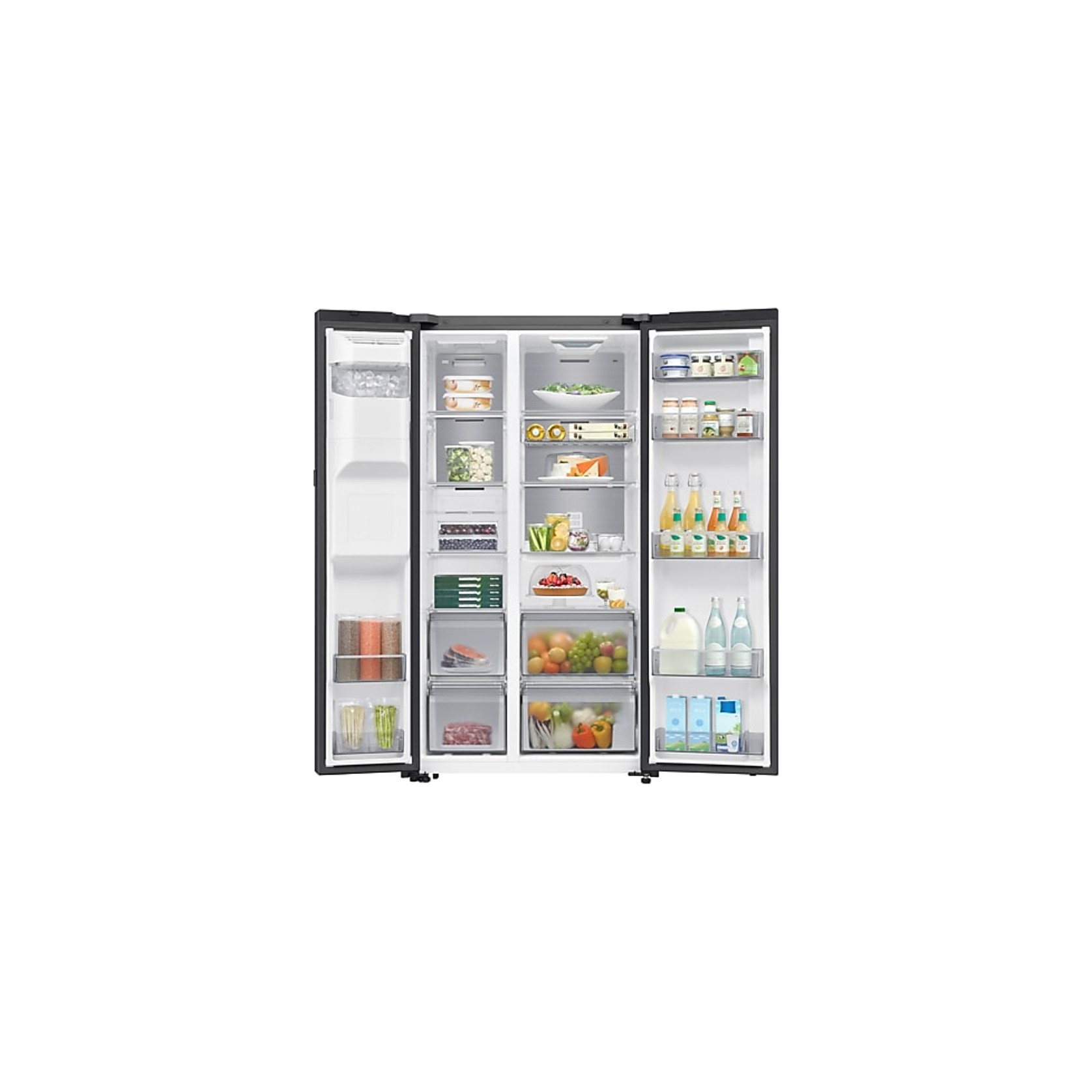 634L Bespoke Refrigerator SBS -Auto Open Door Black DOI gallery detail image