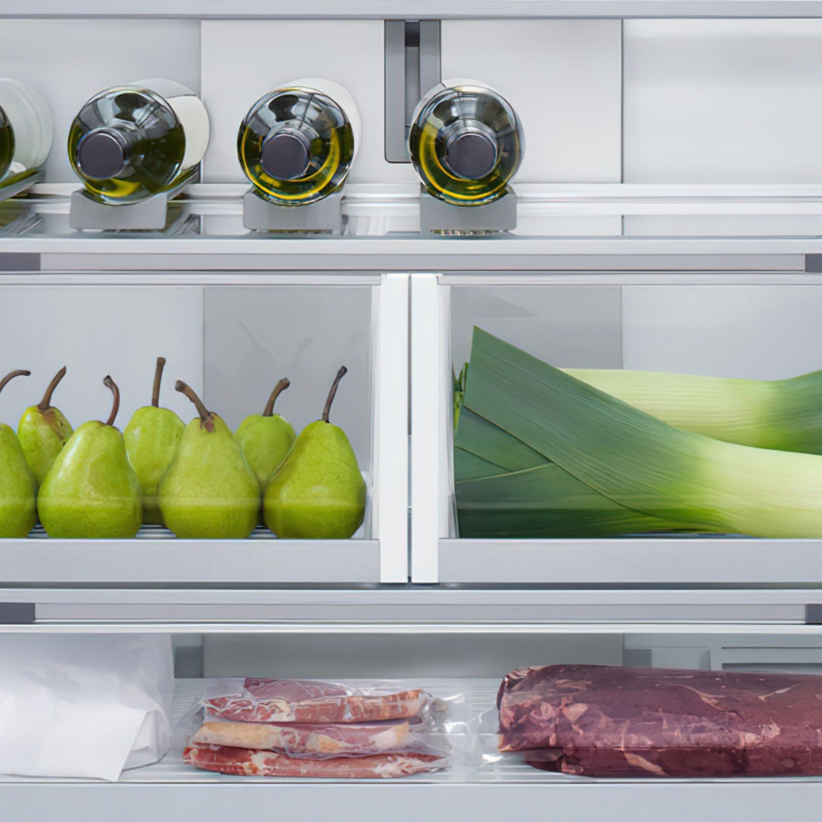 F&P Integrated French Door Fridge Freezer Ice & Water gallery detail image