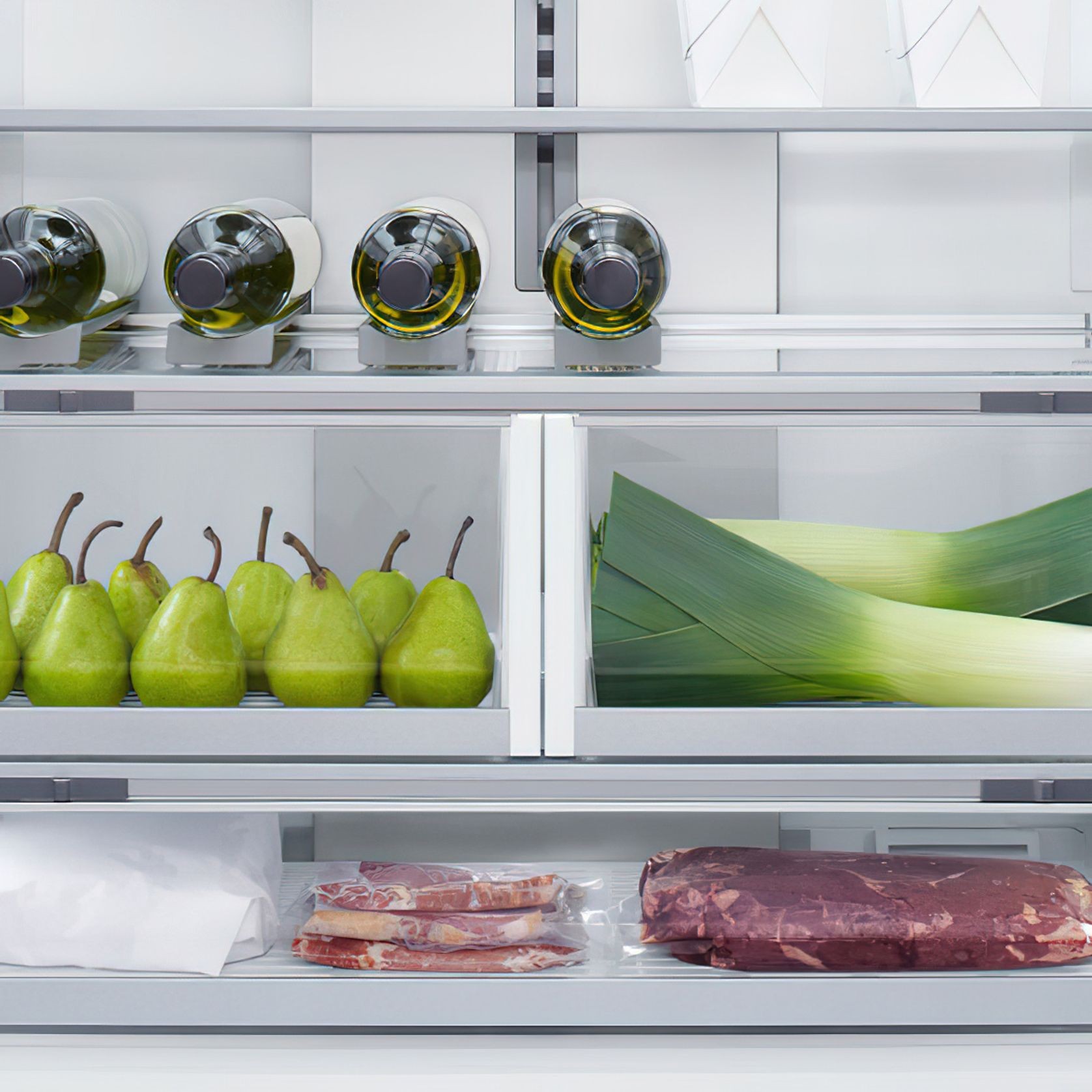 F&P Integrated French Door Fridge Freezer Ice & Water gallery detail image
