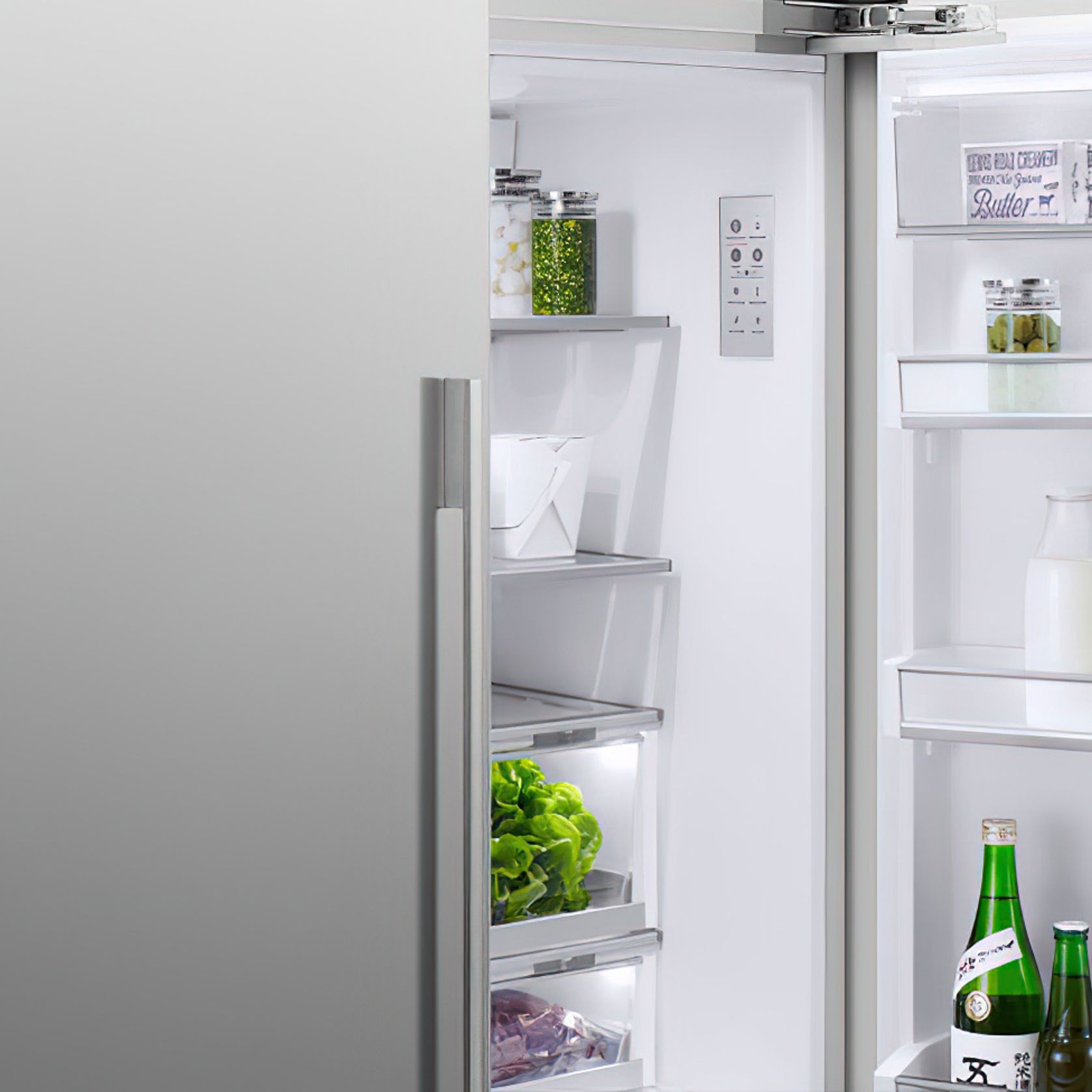 F&P Integrated French Door Fridge Freezer Ice & Water gallery detail image