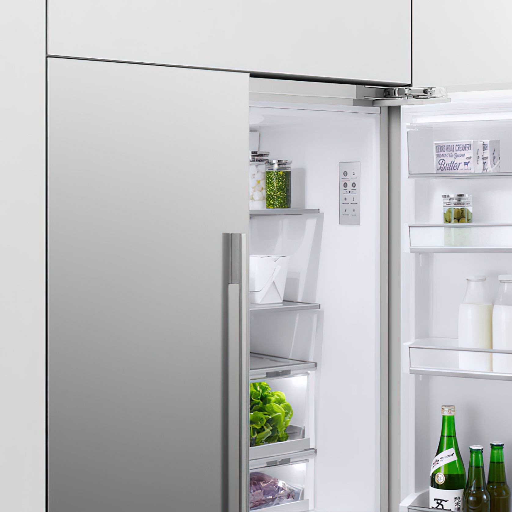 F&P Integrated French Door Fridge Freezer Ice & Water gallery detail image