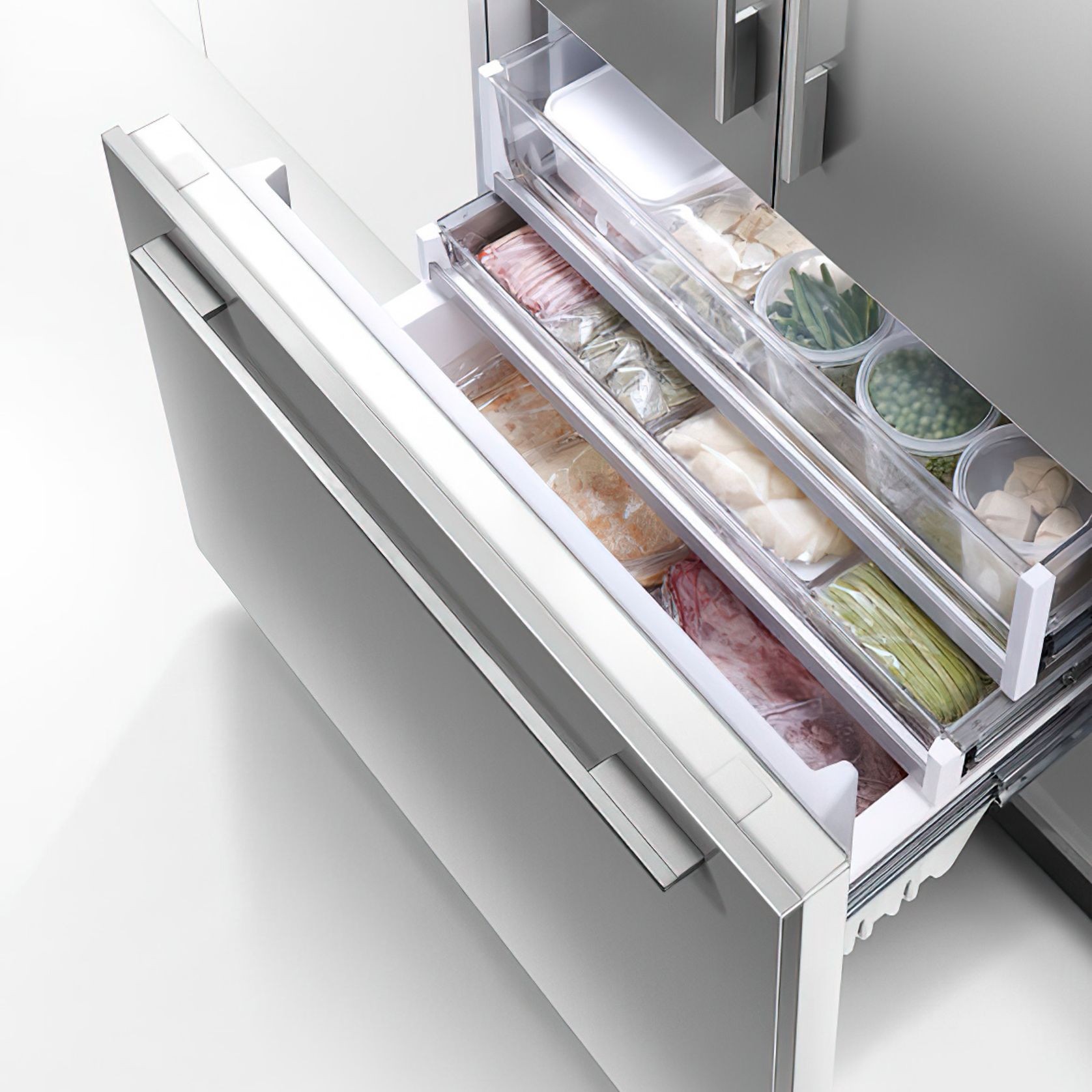 F&P Integrated French Door Fridge Freezer Ice & Water gallery detail image
