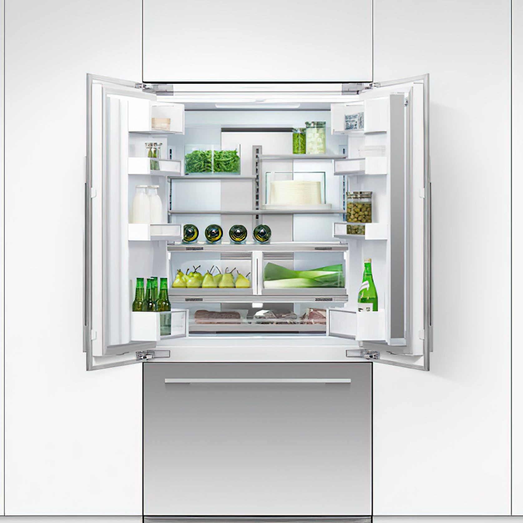 F&P Integrated French Door Fridge Freezer Ice & Water gallery detail image