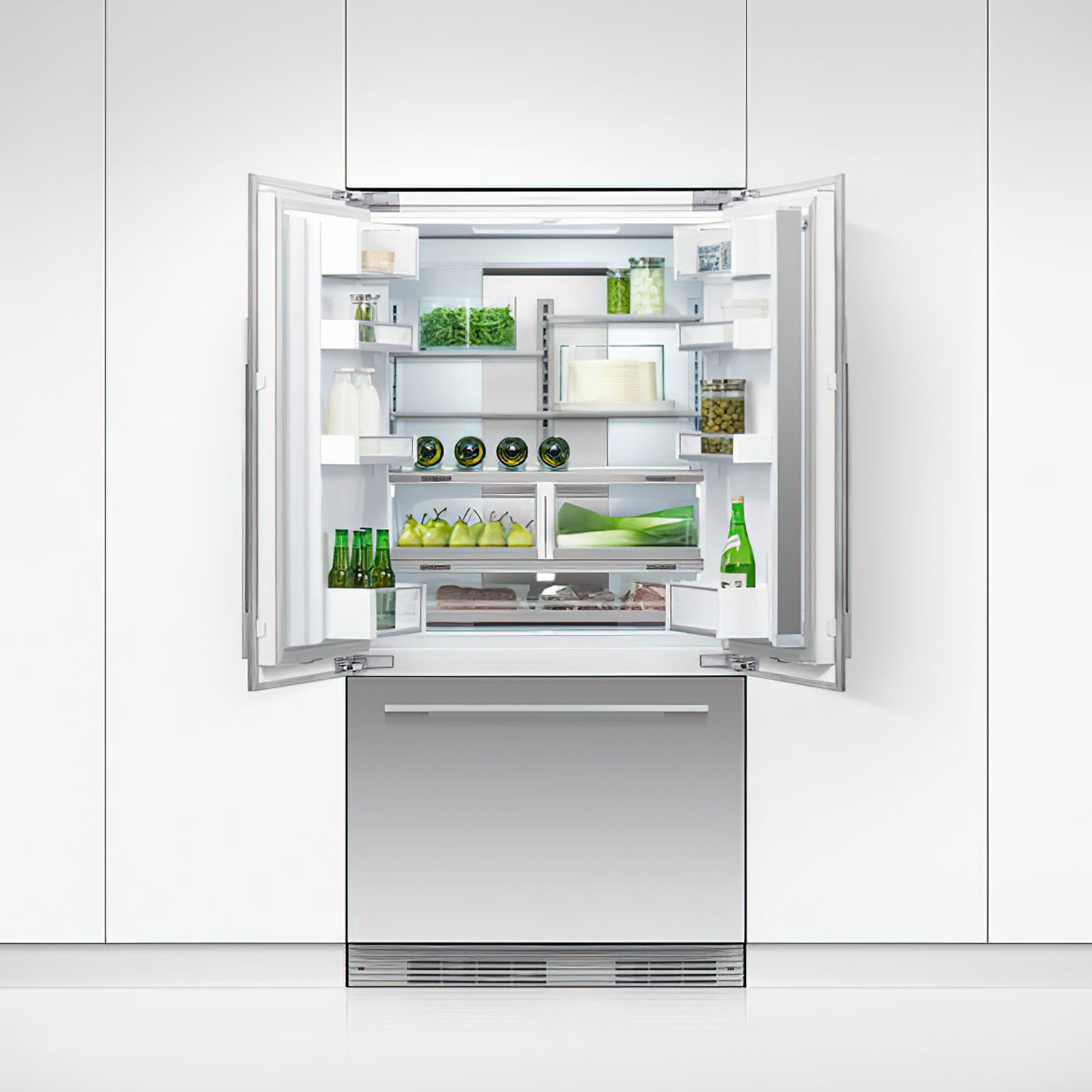 F&P Integrated French Door Refrigerator Freezer Ice & Water gallery detail image