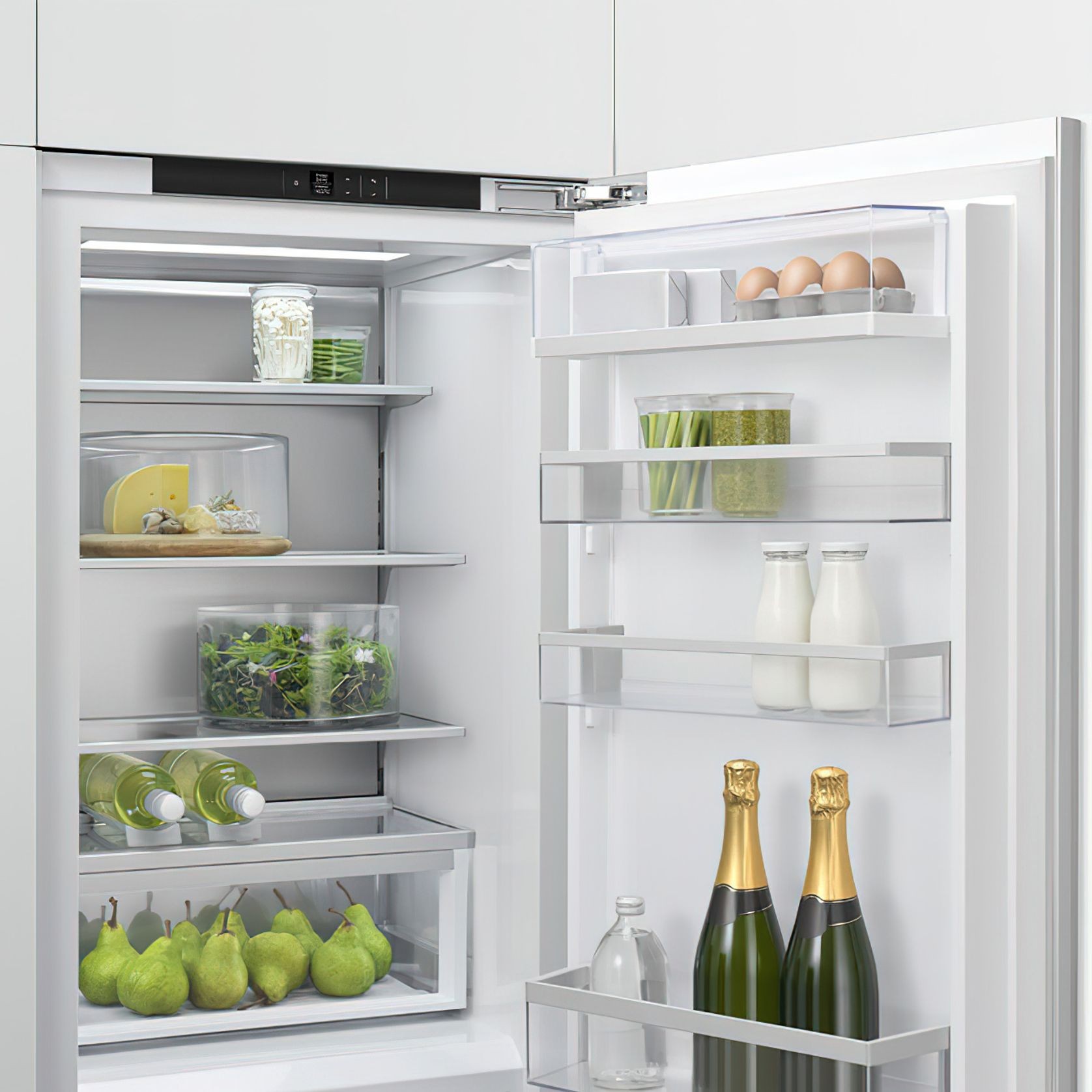 F&P Integrated Refrigerator Freezer, 60cm, Ice & Water gallery detail image