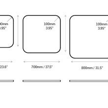Square Timber Edged Laminate Top With Rounded Corners gallery detail image