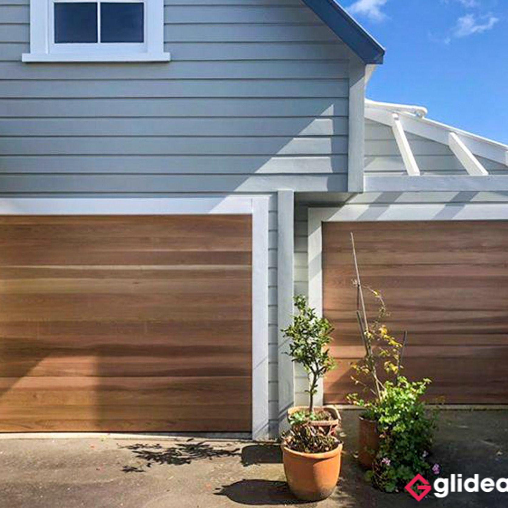 Horizontal and Vertical Cedar Garage Door gallery detail image