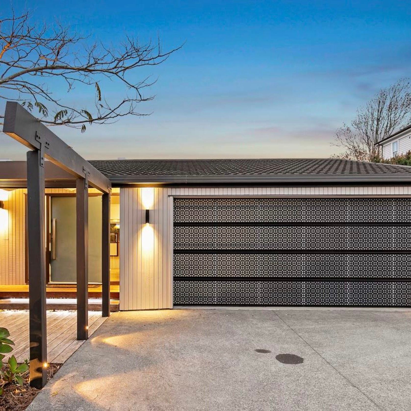 Plexiglass Backed Laser Cut Garage Door gallery detail image