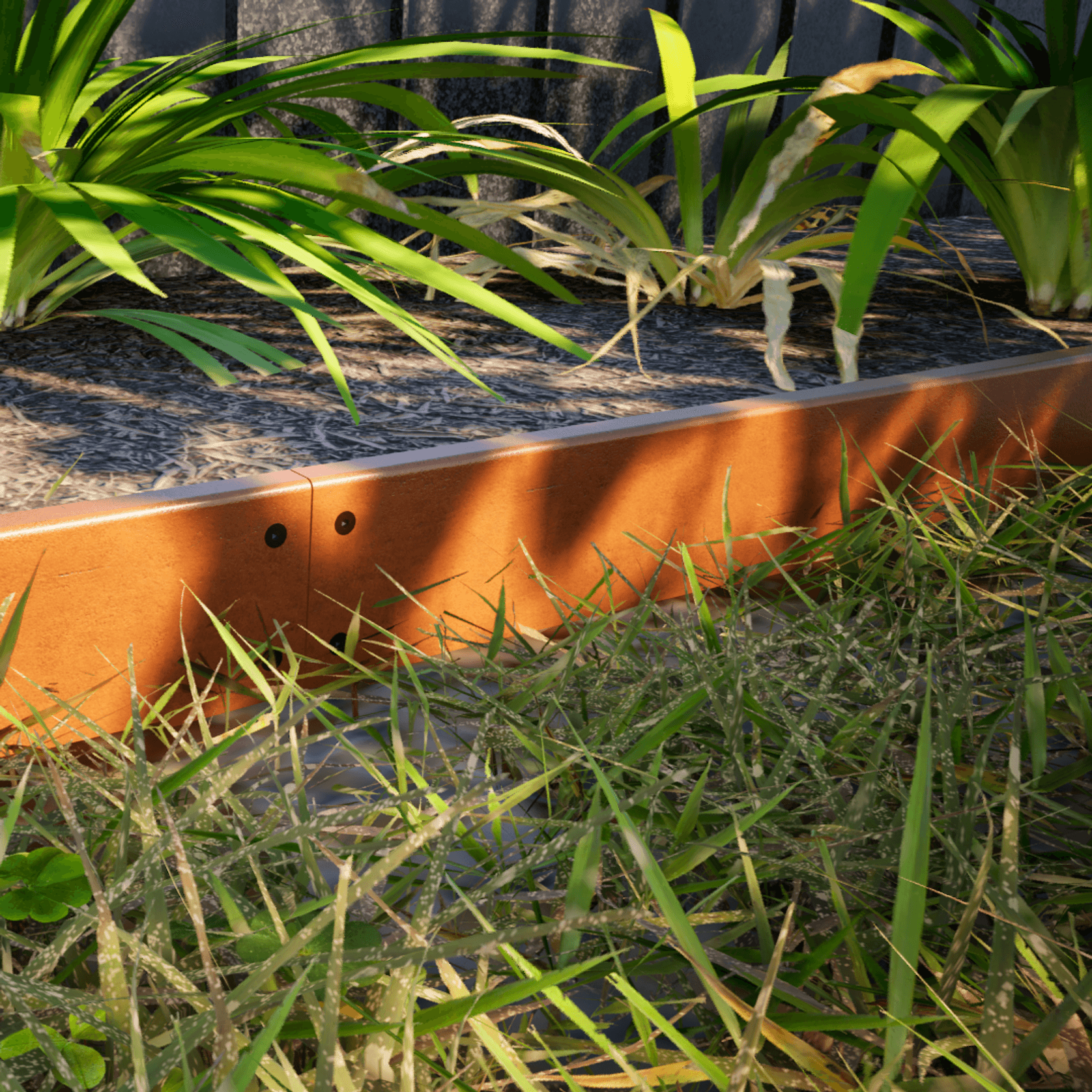 150 mm TerraEdge Rigid Corten Steel Garden Edging gallery detail image