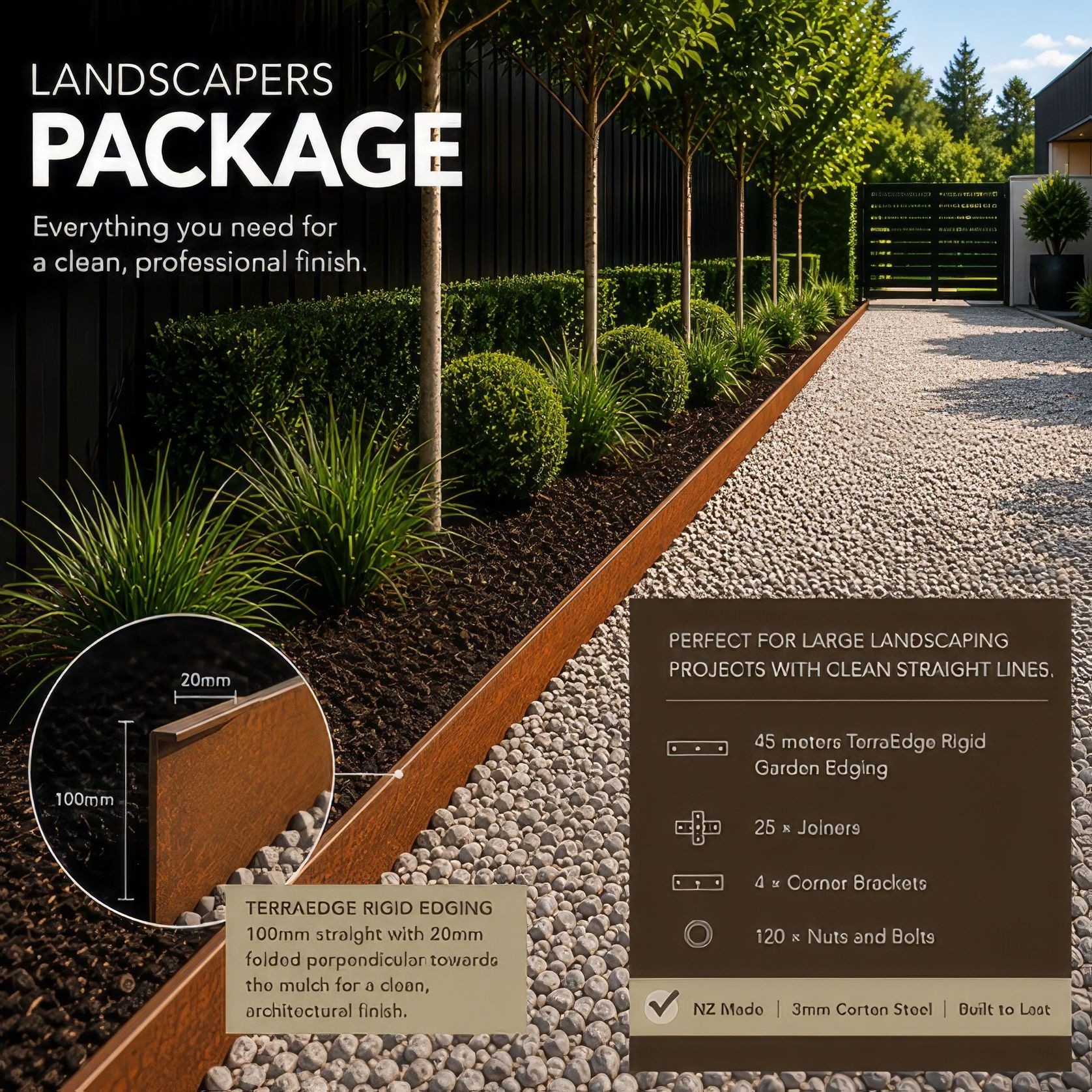 Landscapers Package – 45 meters TerraEdge Flexible kit gallery detail image