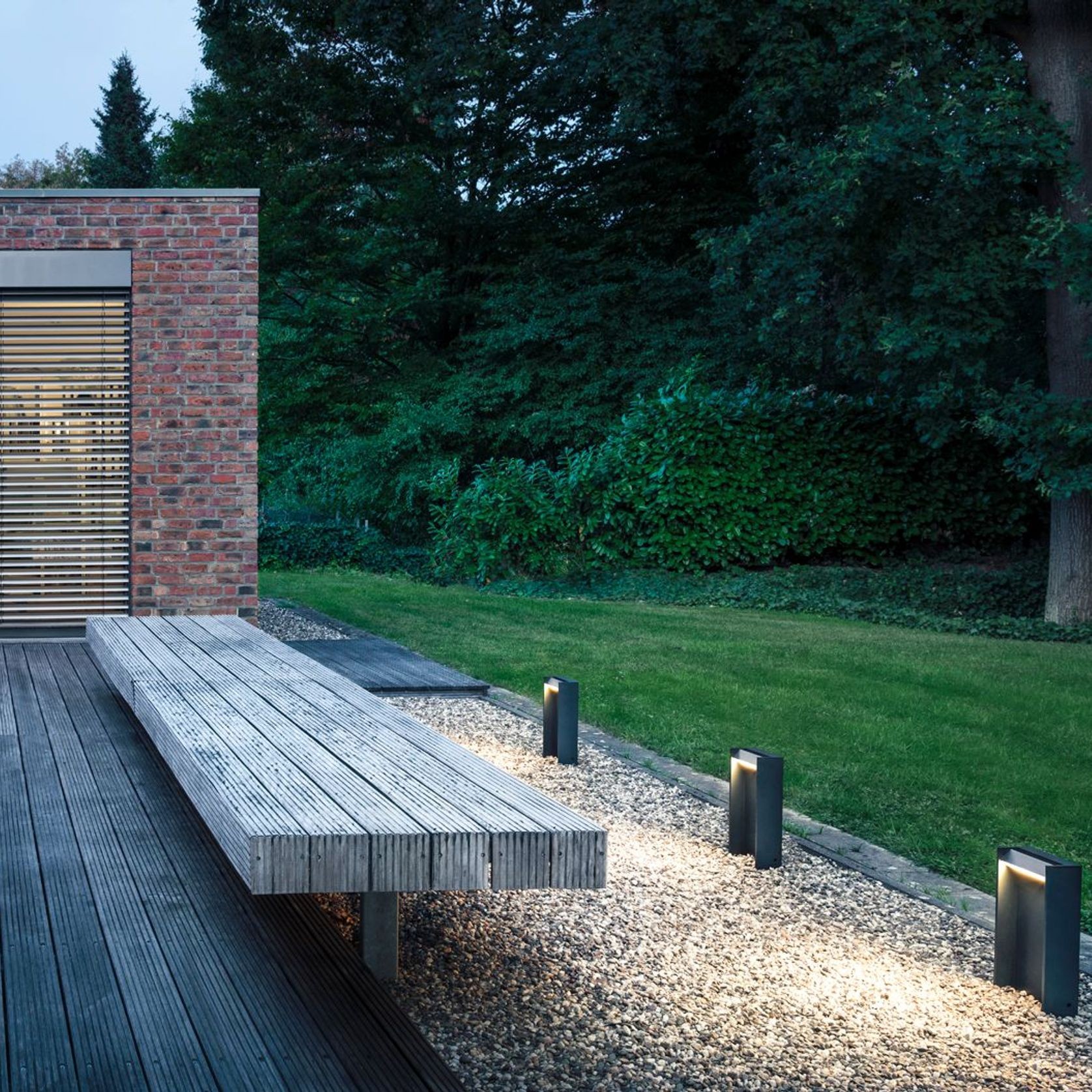 Slat 40 Outdoor Bollard Light gallery detail image