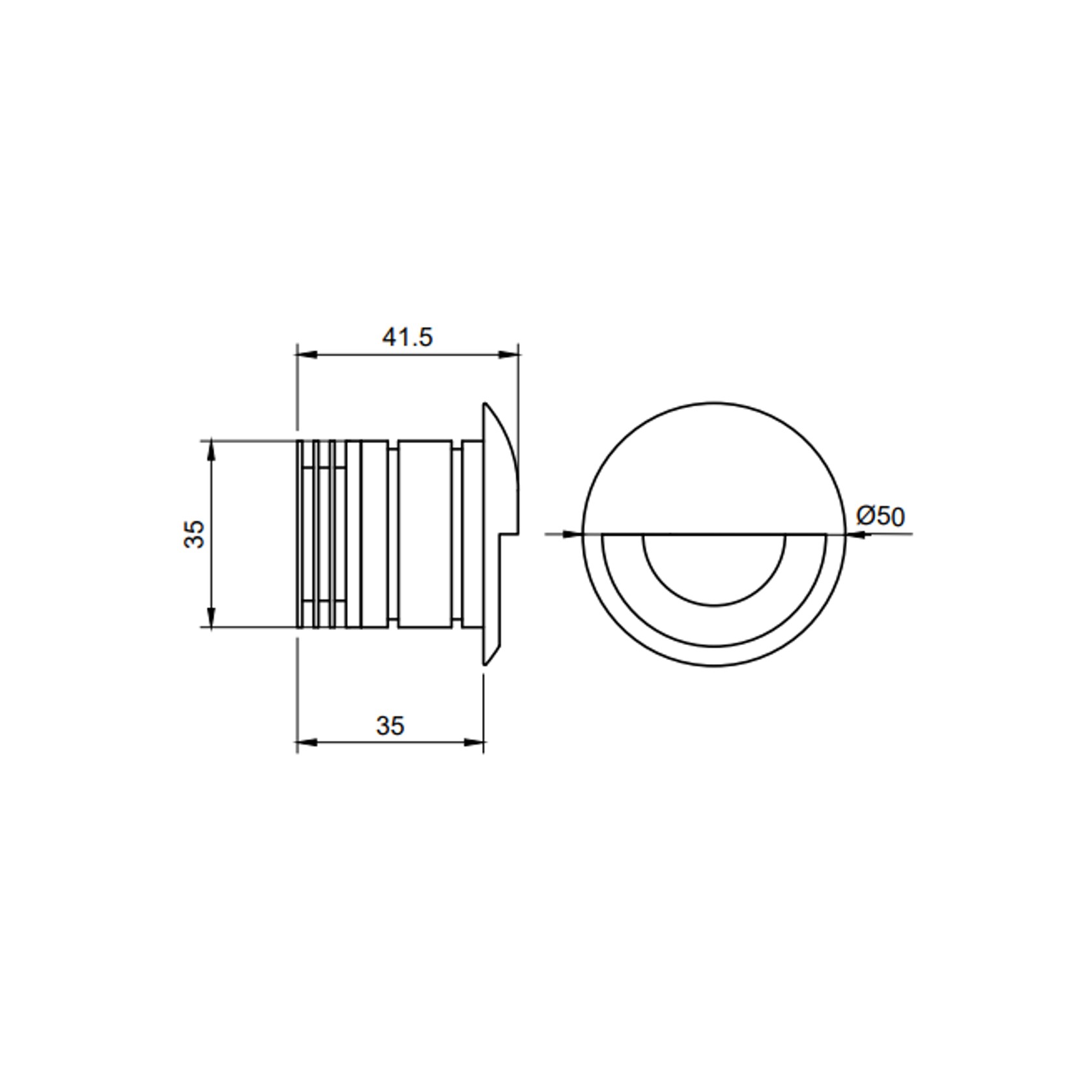 Bilby Eyelid Recessed Wall Light gallery detail image