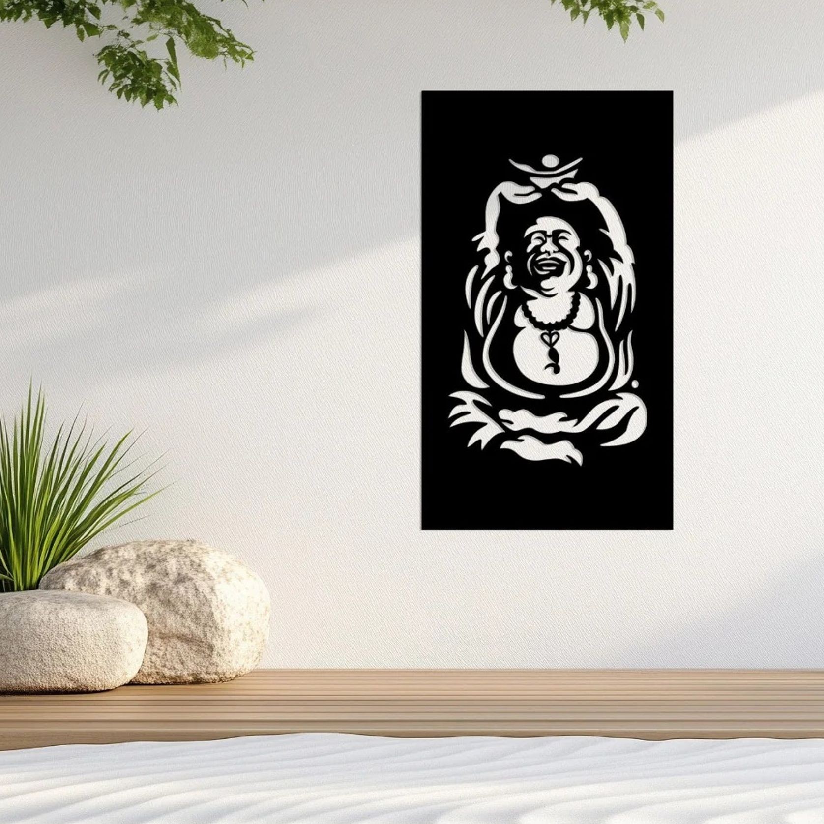 Laughing Buddha - Laser Cut Fence Panel gallery detail image