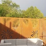 Decorative Garden Art & Privacy Screen- Koru with Palm gallery detail image