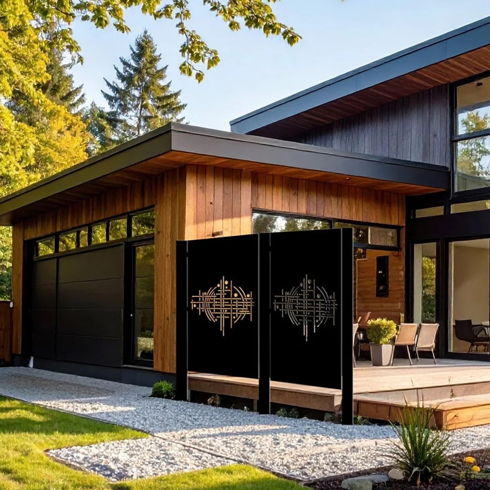 Laser Cut Privacy Screen & Fence Panel - Harmony gallery detail image