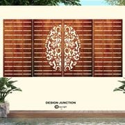 Fence Panel - Half Hibiscus with Koru & Straight lines gallery detail image