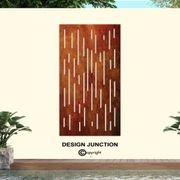Vertical Lines - Corten Steel & Aluminium Fence Panel gallery detail image