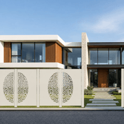 Decorative Laser Cut Fence Panel - Koru & Leaves gallery detail image