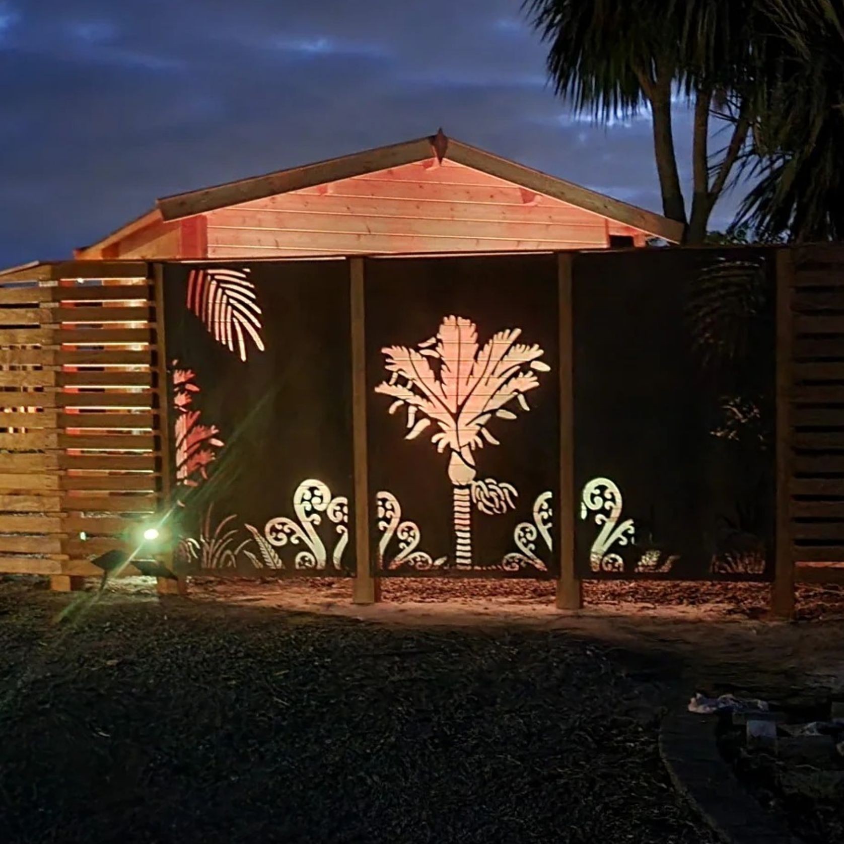 Privacy Screen - Nikau Decorative Panel Set gallery detail image