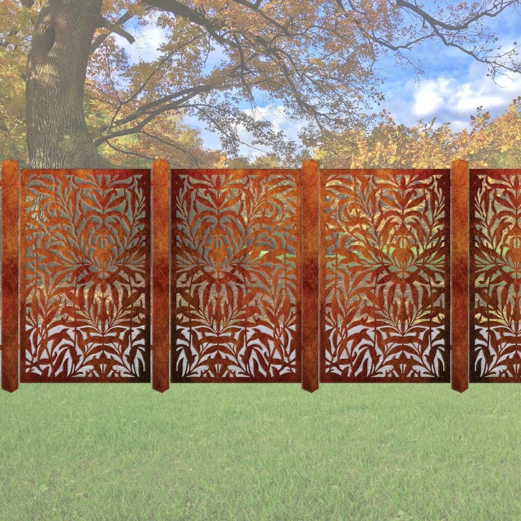Fence Panel & Garden backdrop Panel - Drop Leaf gallery detail image