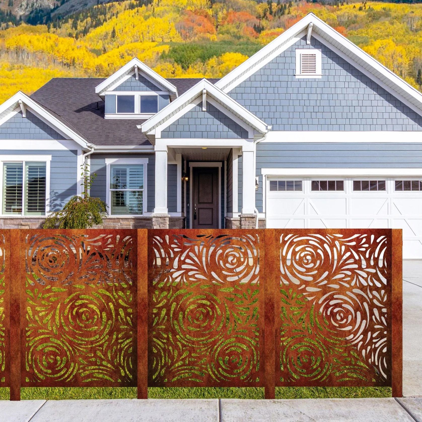 Privacy Screen & Fence Panel - Drop Flower gallery detail image