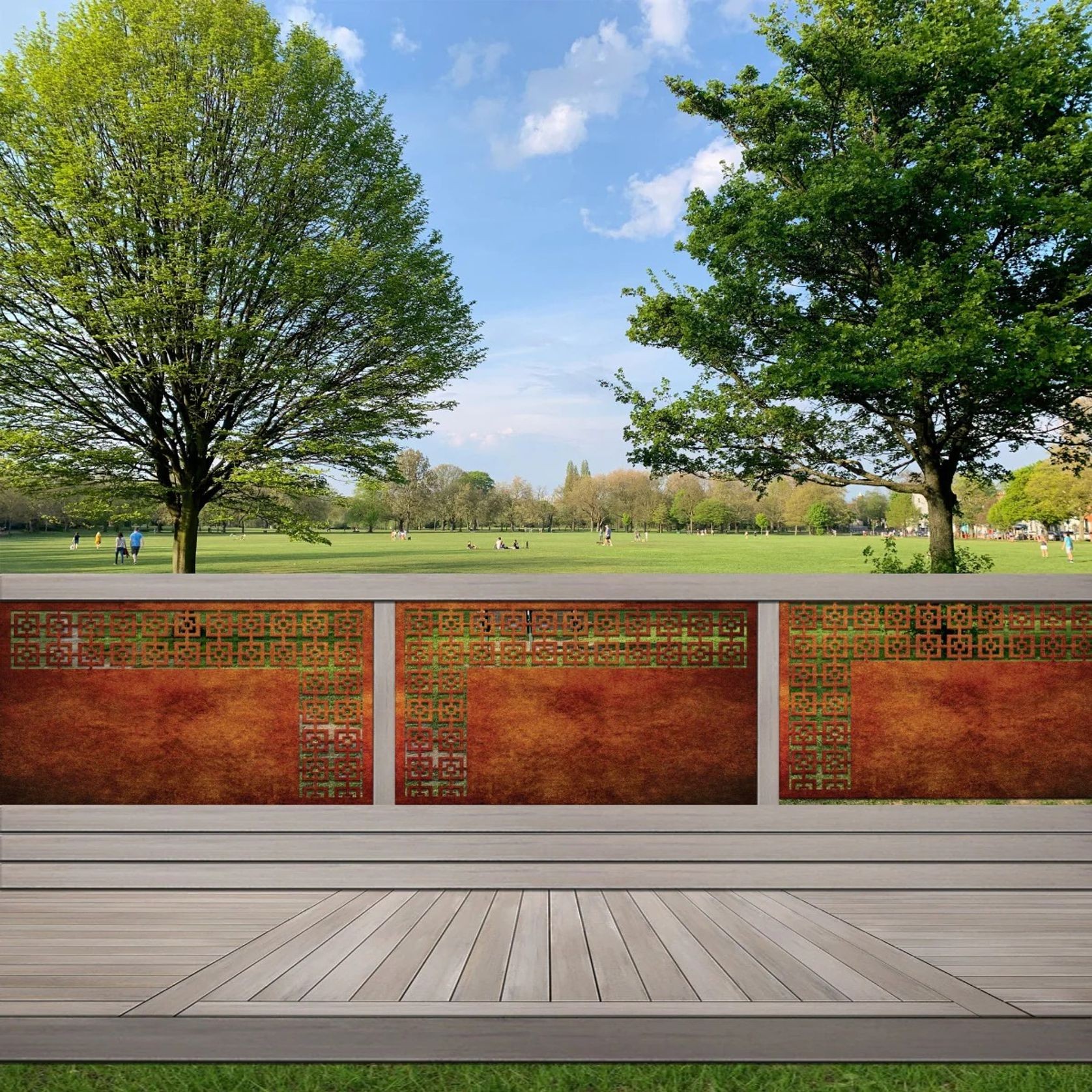 Fence Panel / Balustrade - Vertical Square Trim gallery detail image