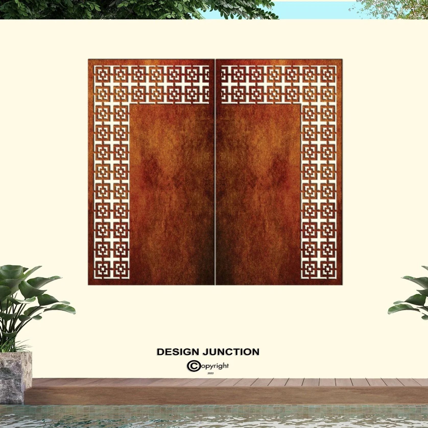 Fence Panel / Balustrade - Vertical Square Trim gallery detail image