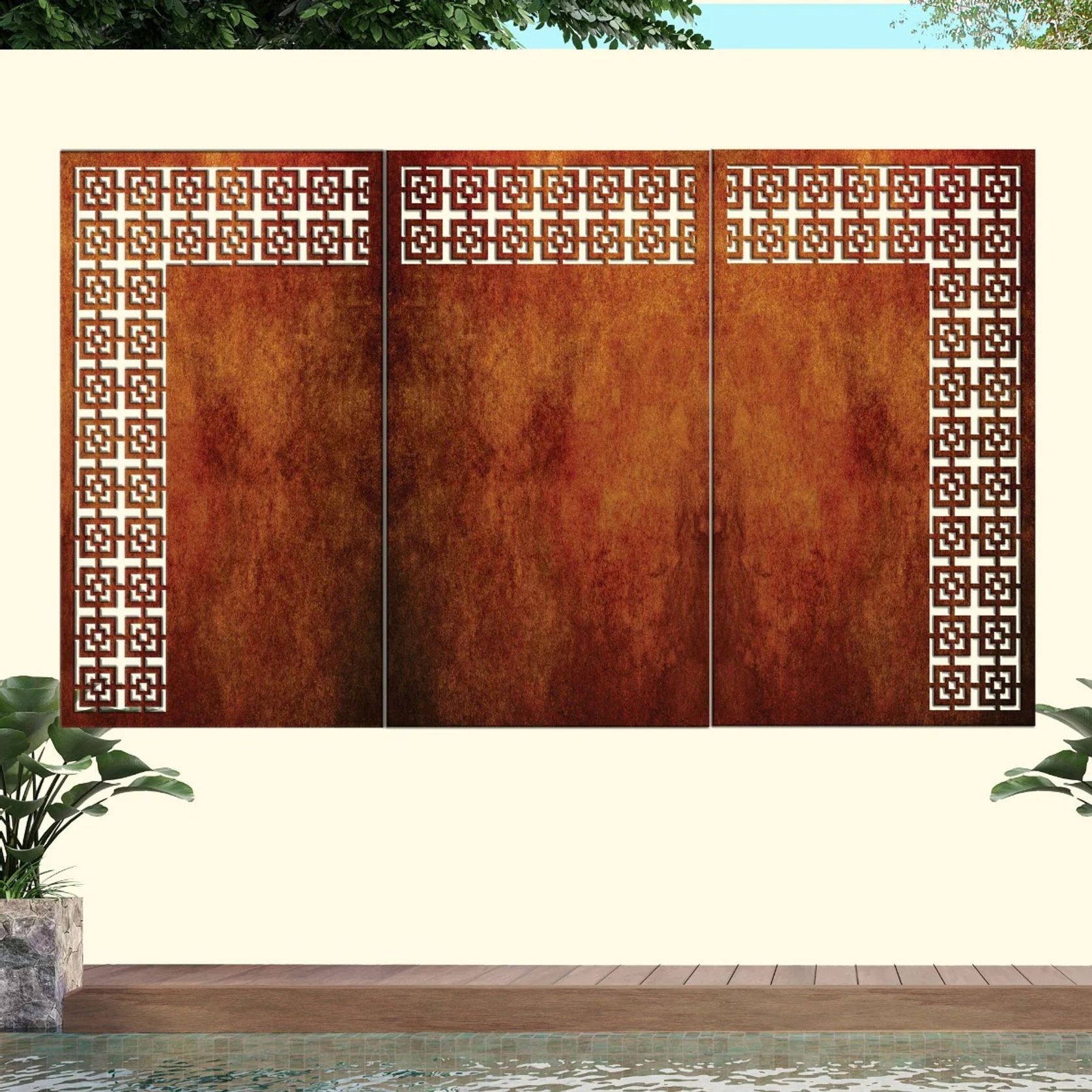 Fence Panel / Balustrade - Vertical Square Trim gallery detail image