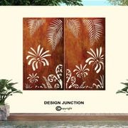 Decorative Garden Art & Privacy Screen- Koru with Palm gallery detail image