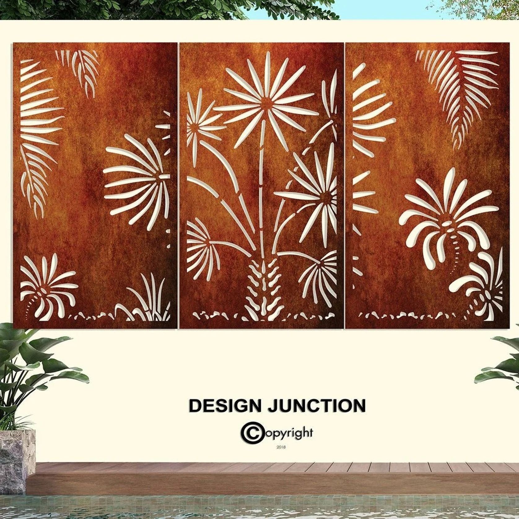 Decorative Garden Screens - The Palm Grove gallery detail image