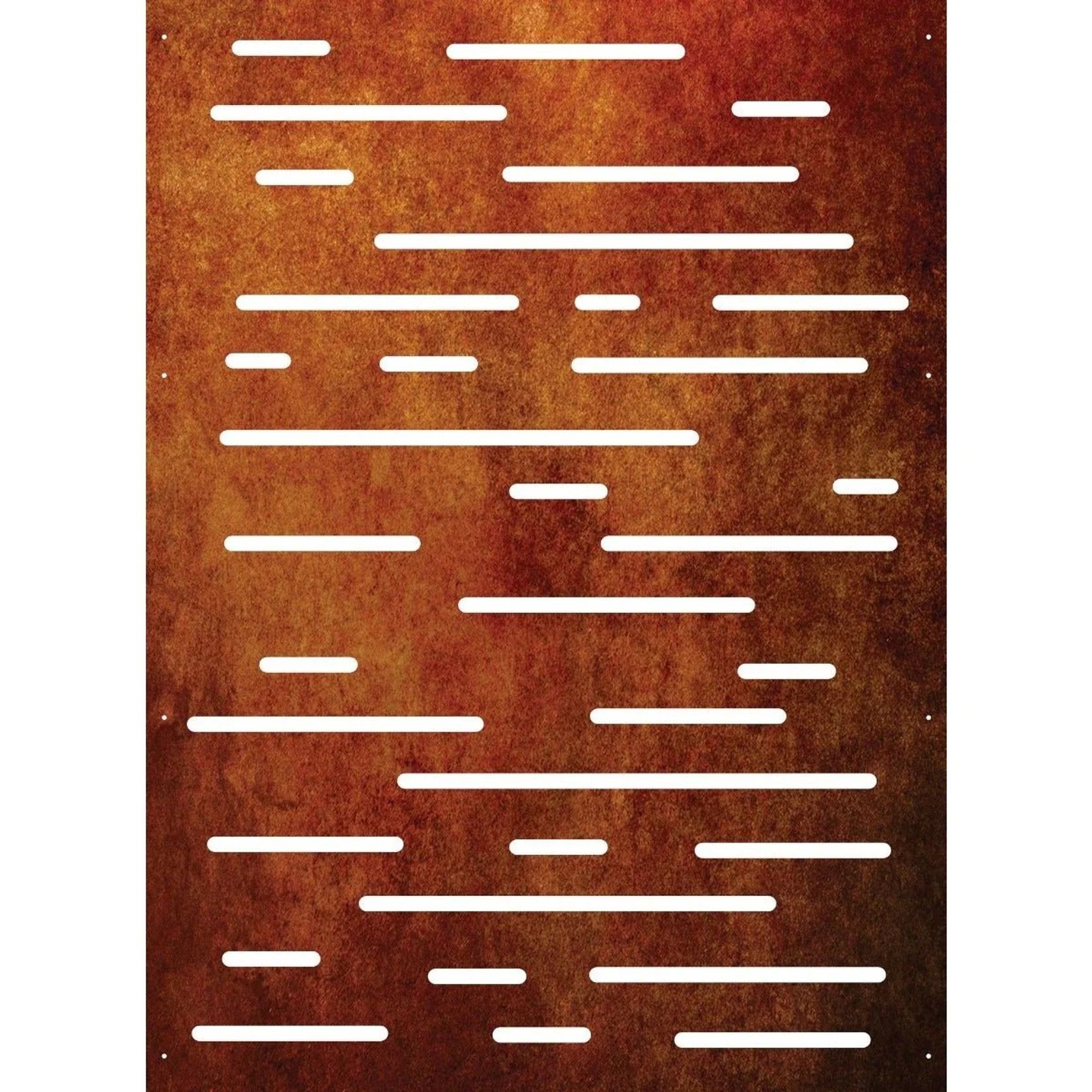 Corten Steel & Aluminium Fence Panel - Horizontal Lines gallery detail image
