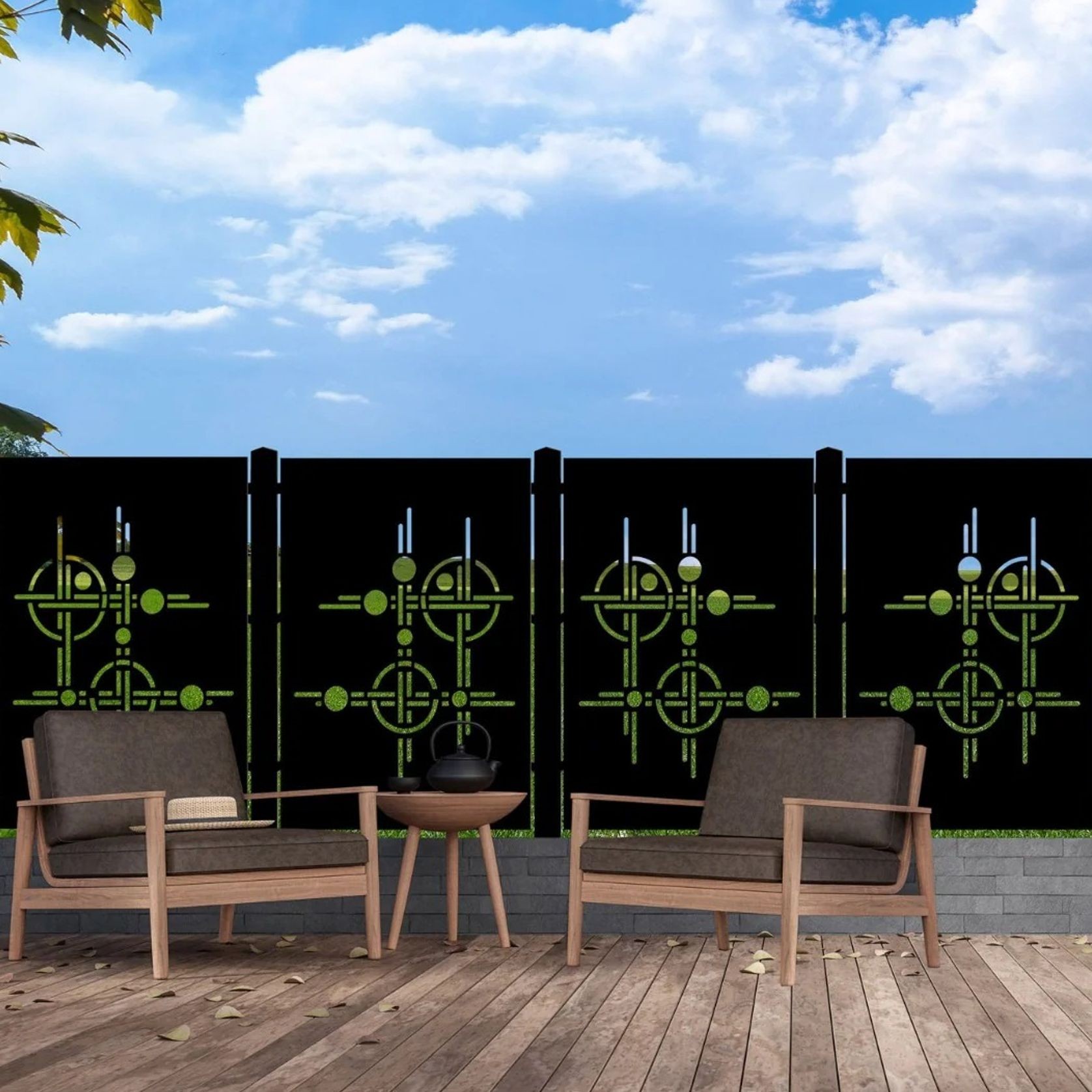 Privacy Screen & Fence Panel - Echo Lines gallery detail image