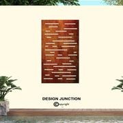Corten Steel & Aluminium Fence Panel - Horizontal Lines gallery detail image