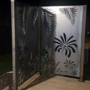 Decorative Garden Art & Privacy Screen- Koru with Palm gallery detail image