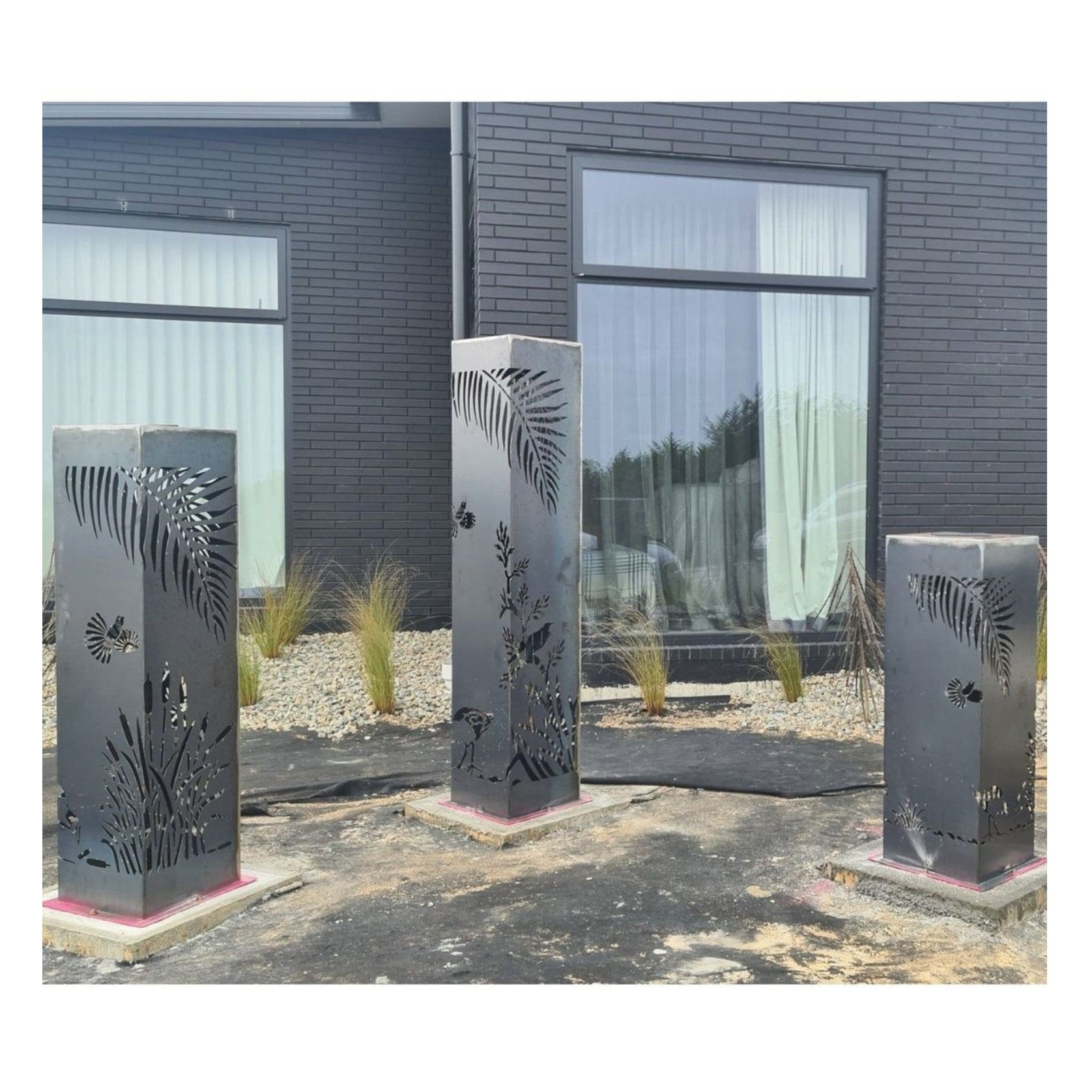 Corten Steel Garden Sculptures - Wild Light pillar gallery detail image
