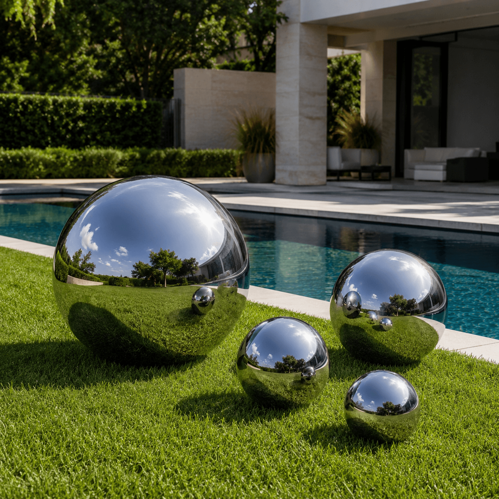 Mirror Sphere Sculpture gallery detail image