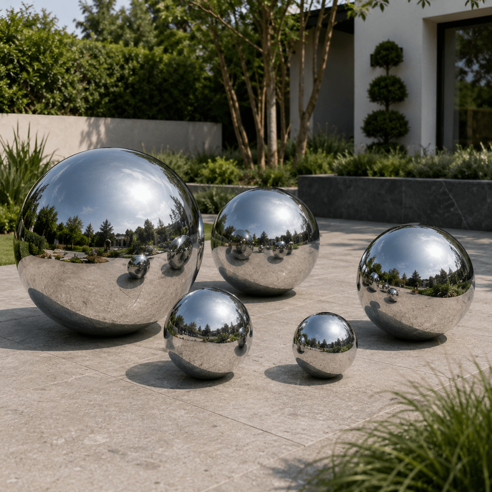 Mirror Sphere Sculpture gallery detail image