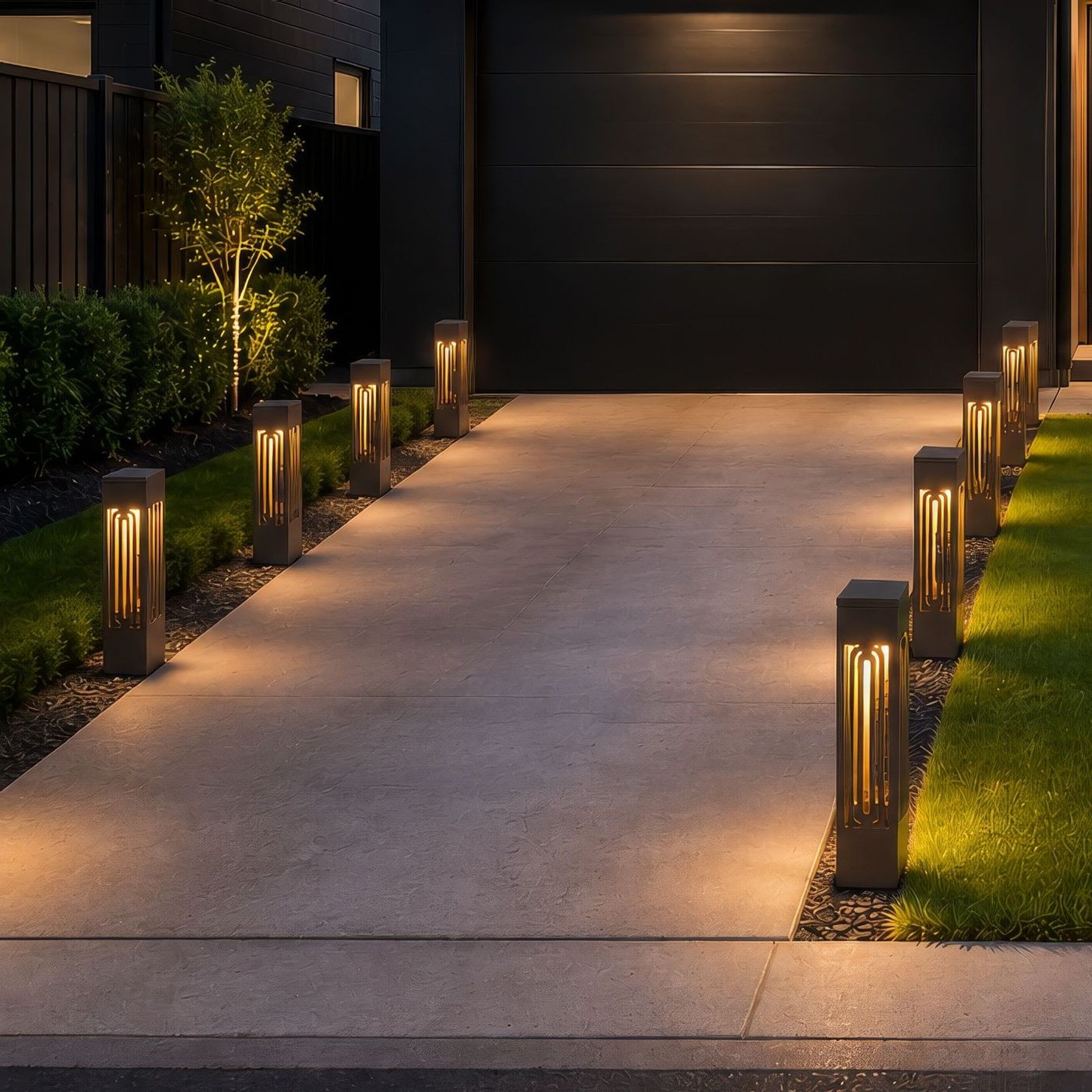 CurvaGrid - Landscape Solar Glow Bollards gallery detail image